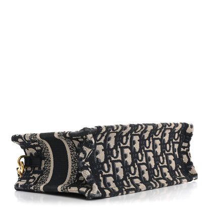 Christian Dior Oblique Mini Book Tote With Strap Blue Multicolor 4 of 14