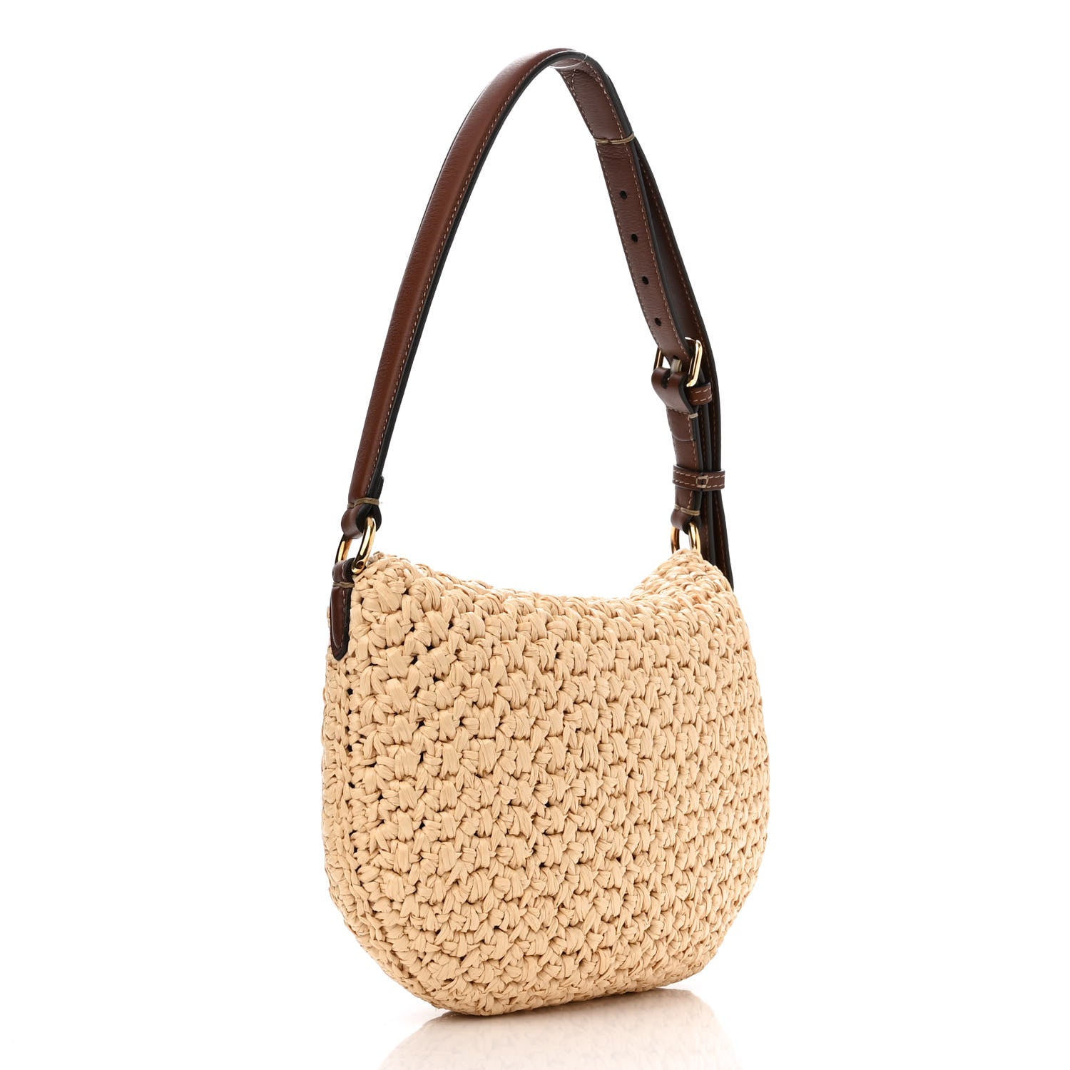 Fendi Raffia Croissant Hobo Natural 3 of 10