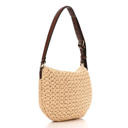 Fendi Raffia Croissant Hobo Natural 3 of 10