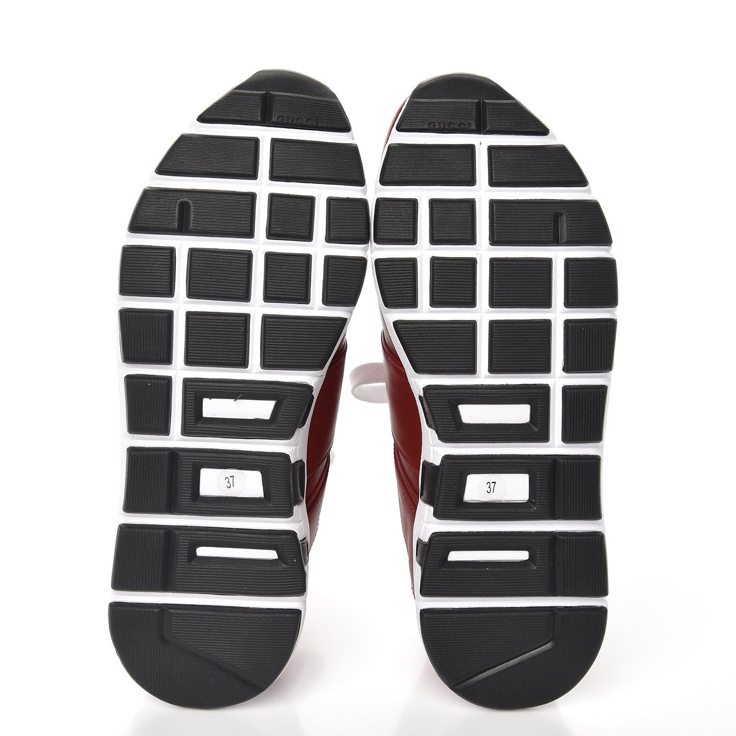 Calfskin Womens Interlocking G Sneakers 37 Red
