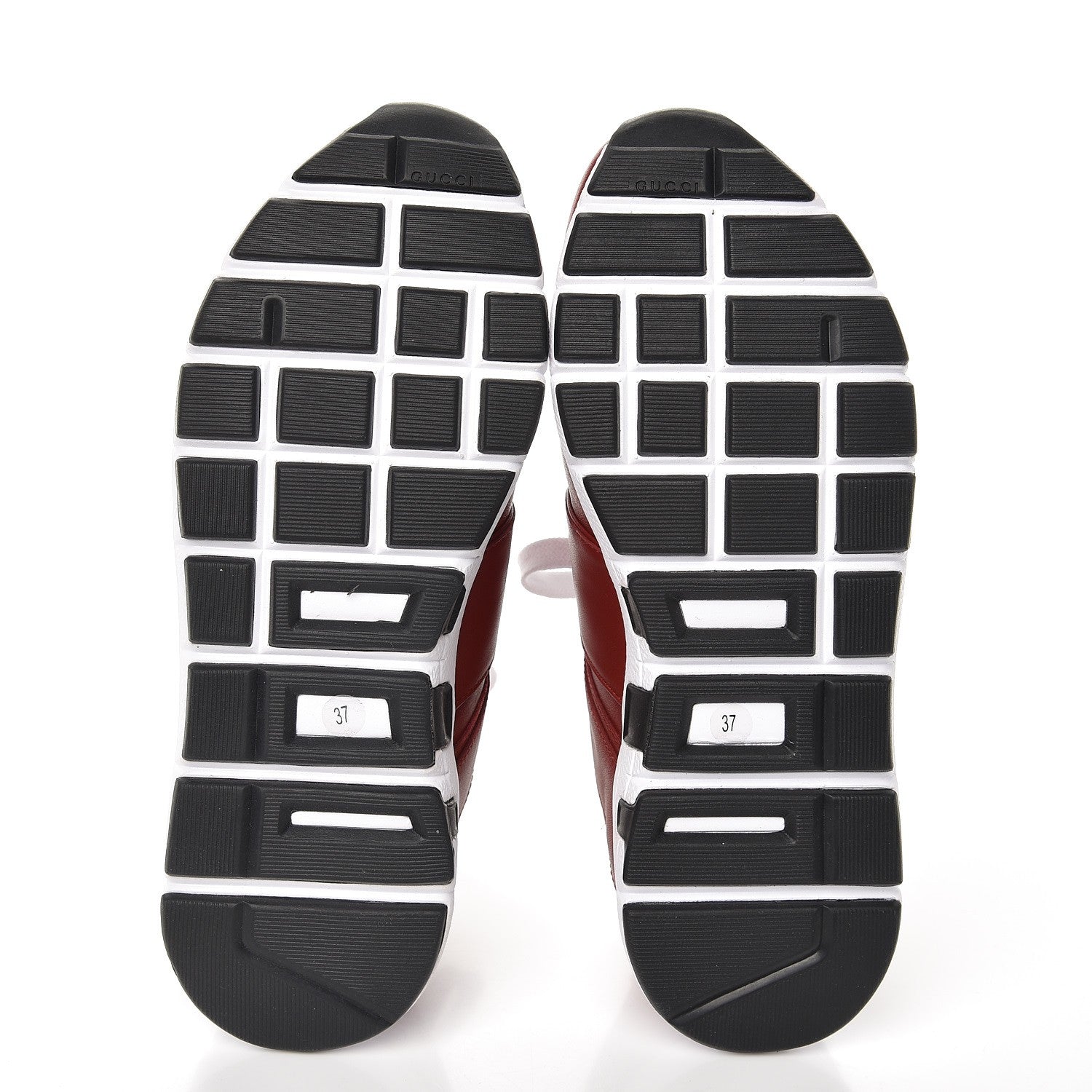 Gucci Calfskin Womens Interlocking G Sneakers 37 Red 5 of 10