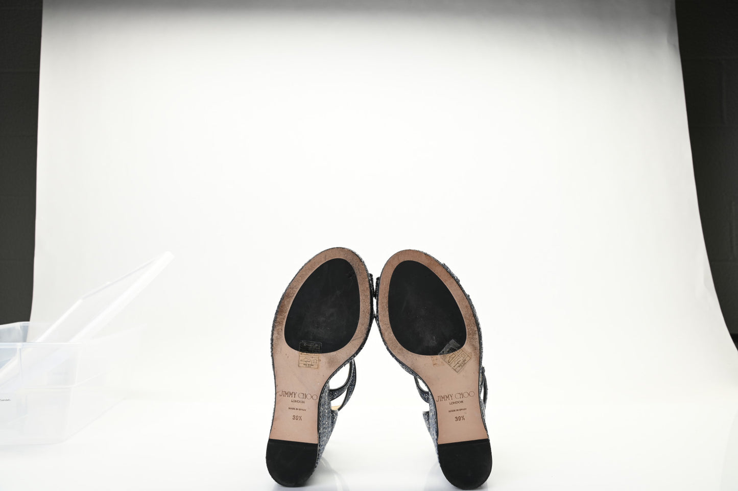 Tweed Alanah 105 Wedge Sandals 39.5 Blue