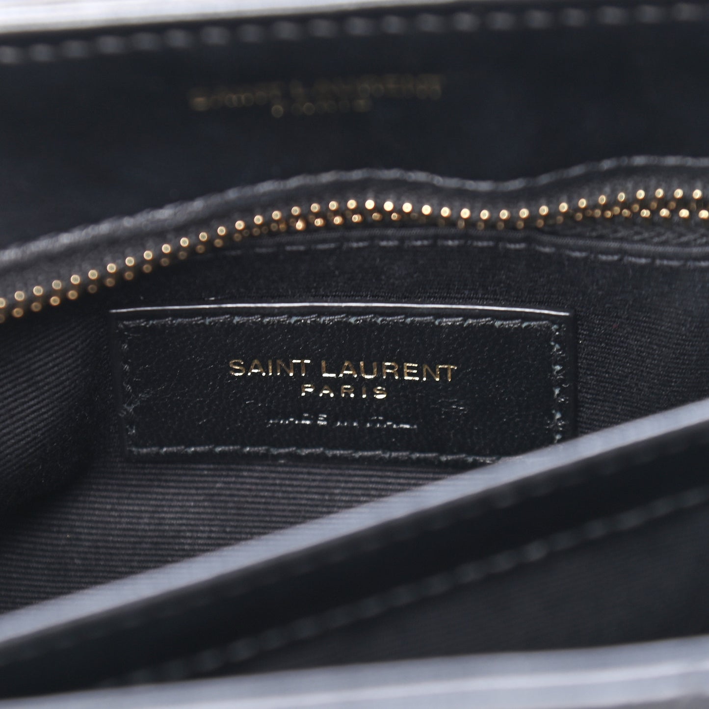 Calfskin Y Quilted Monogram Toy Loulou Crossbody Bag Black