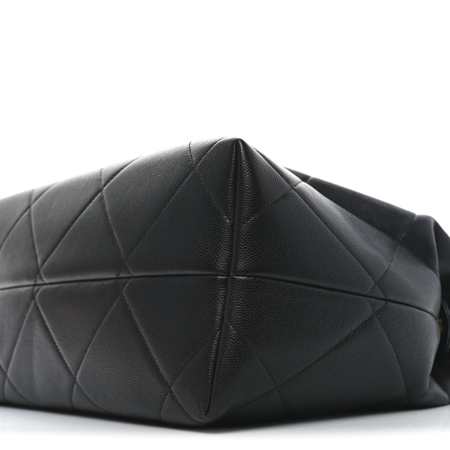 Caviar Quilted Large A Real Catch Shopping Bag Black