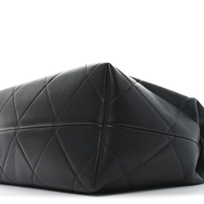 Chanel Caviar Quilted Large A Real Catch Shopping Bag Black 10 of 10