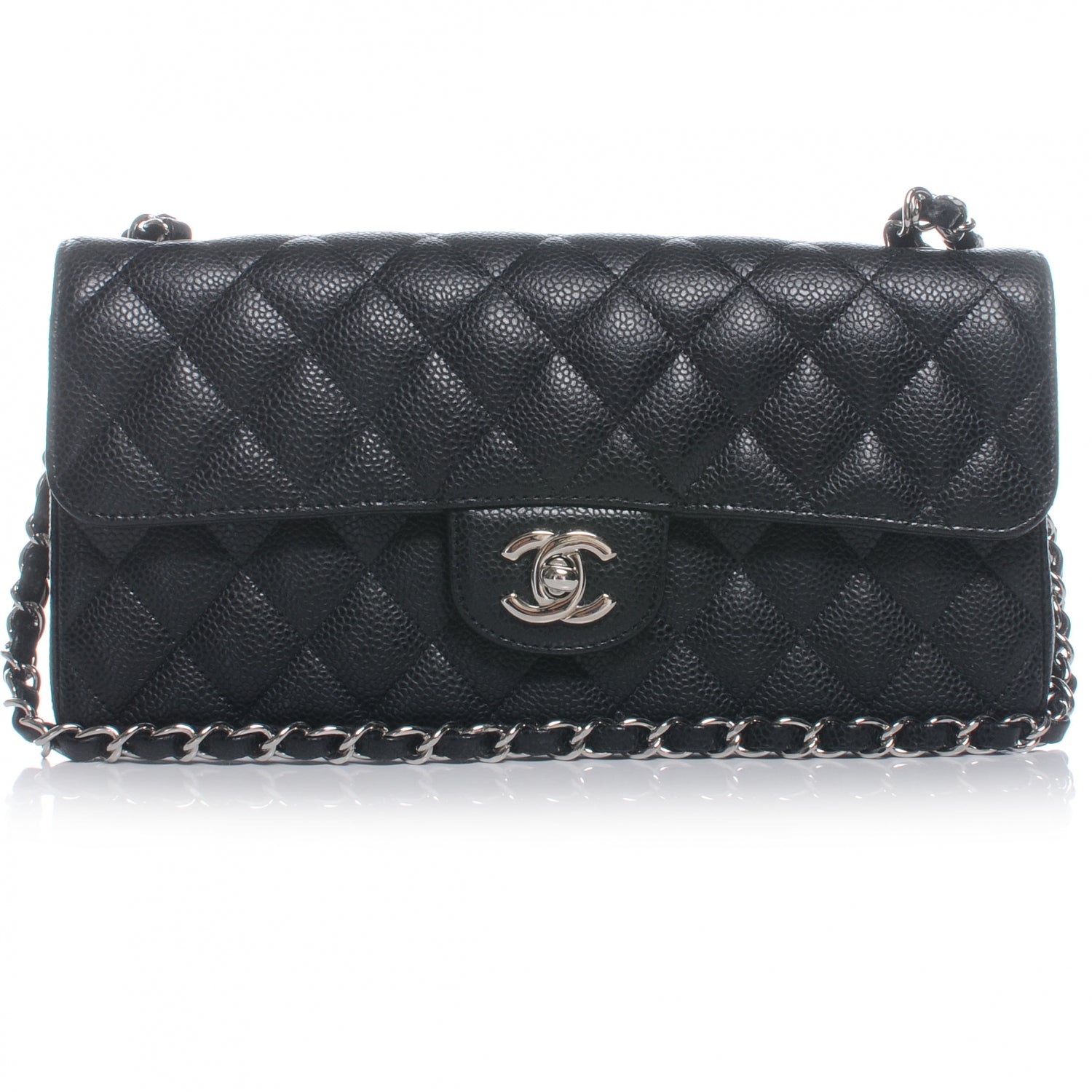 Chanel Caviar East West Flap Black 1 of 8