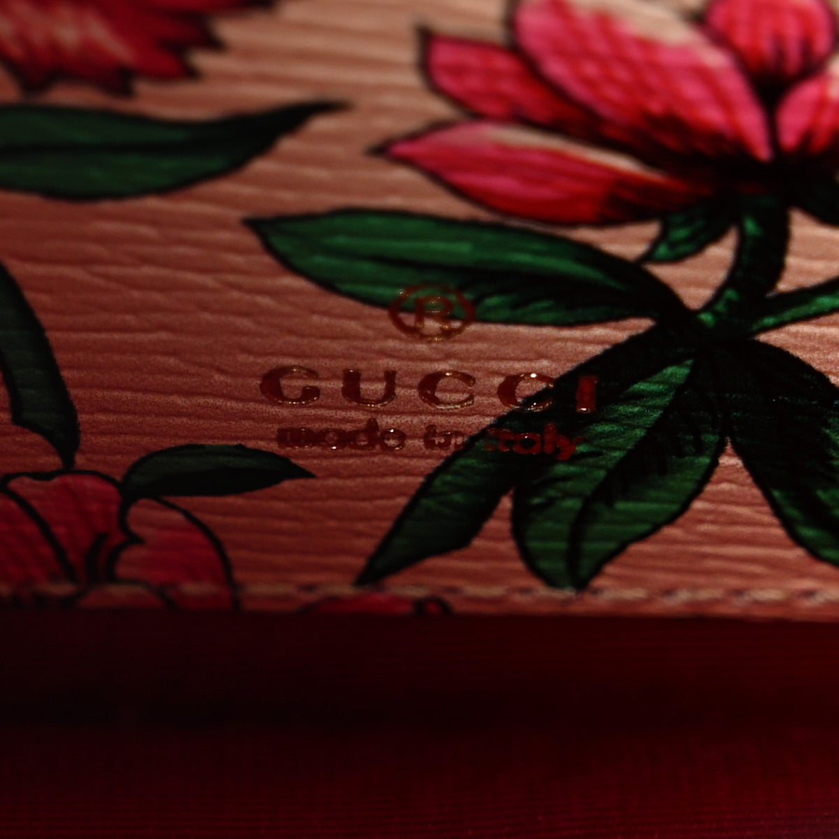 Gucci New Shangai Calfskin Floral Print Mini Diana Chain Bag Multicolor 6 of 11