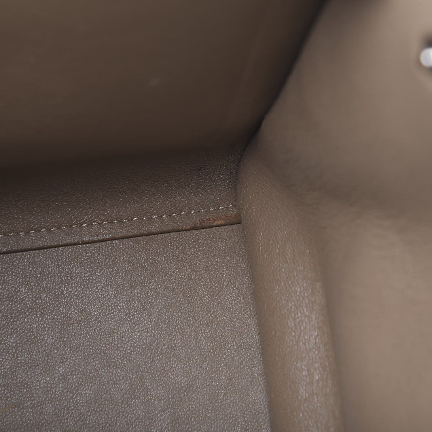 Celine Drummed Calfskin Suede Medium Trapeze Dune 9 of 17