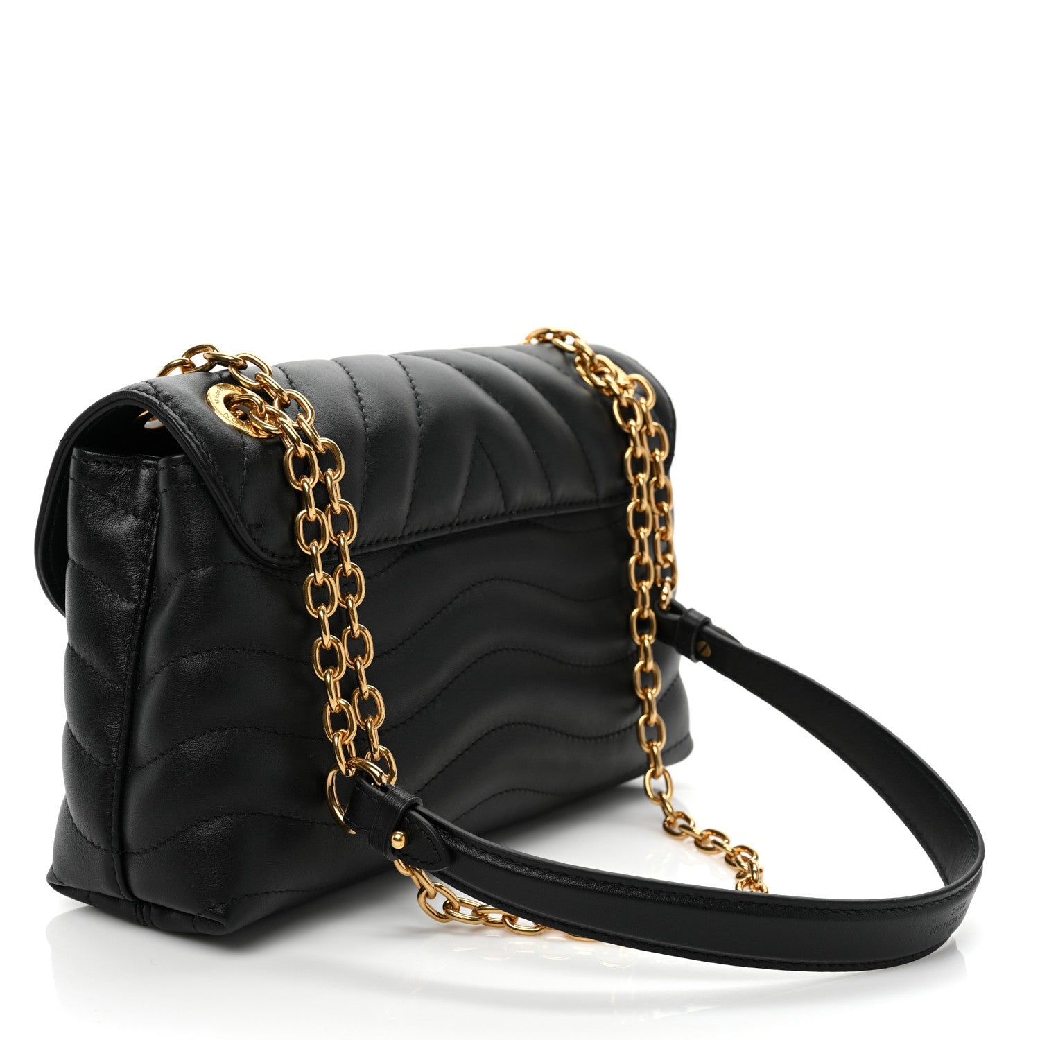 Louis Vuitton Calfskin LV New Wave Chain Bag Black 3 of 8