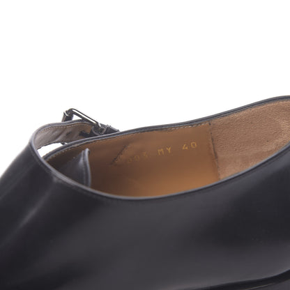 Valentino Garavani Shiny Calfskin Mens Double Monk Strap Loafers 40 Black 8 of 11