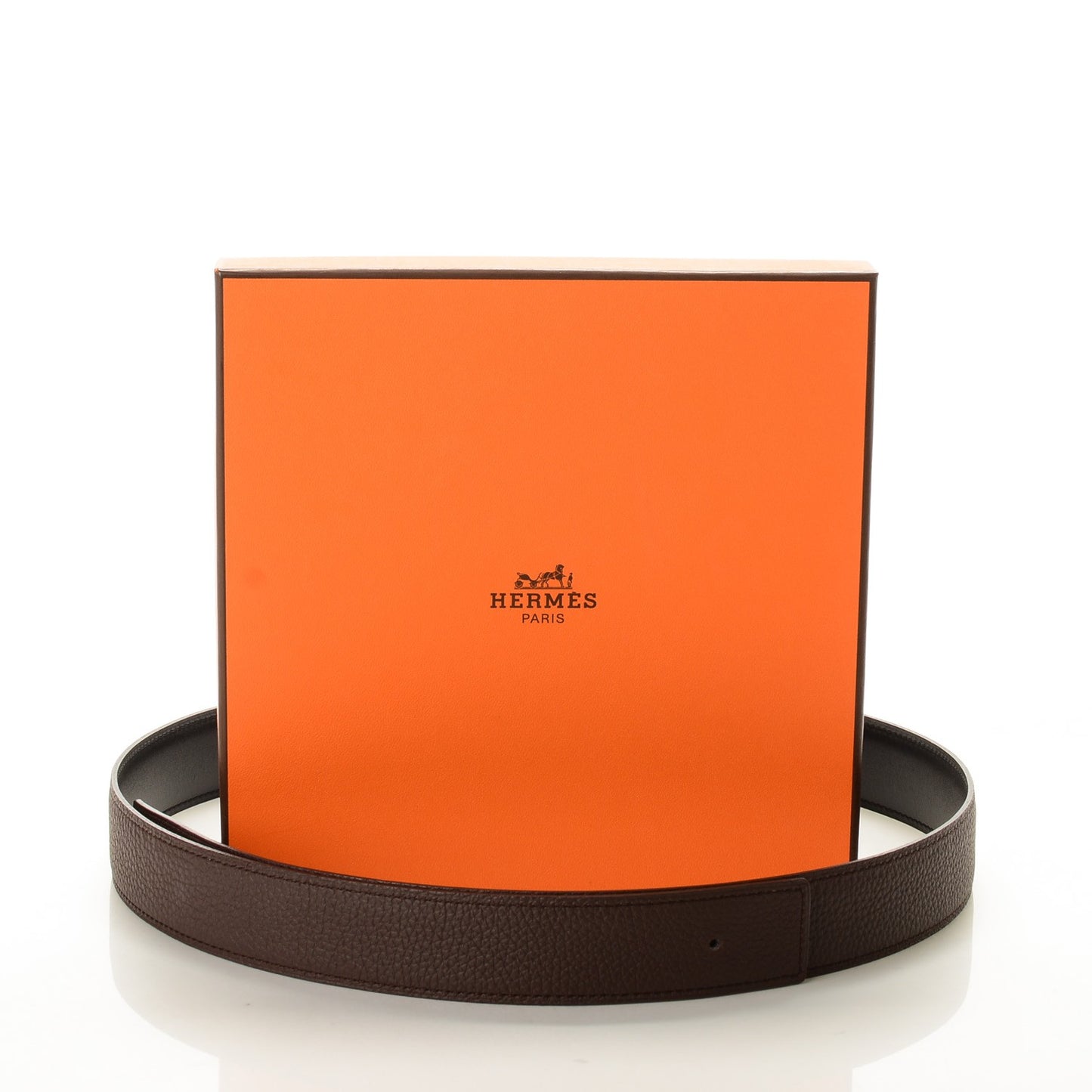 Box Togo 32mm Belt Strap 95 Black Chocolate