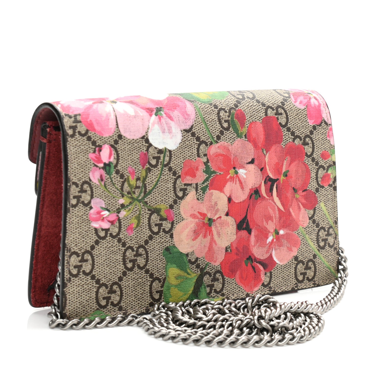 Gucci GG Supreme Monogram Blooms Super Mini Dionysus Shoulder Bag Beige Multicolor Dry Rose 3 of 9