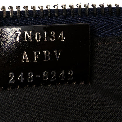 Fendi Fabric Jacquard Vitello King FF 1974 Clutch Bag Denim Blue Midnight 7 of 10