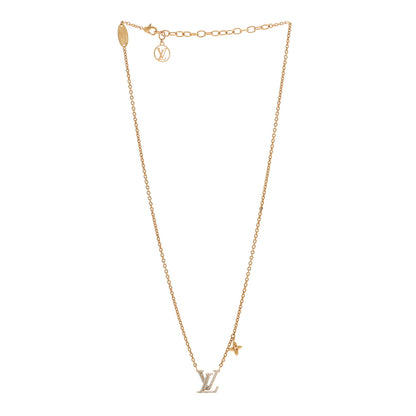 Louis Vuitton Metal Crystal LV Iconic Necklace Gold 2 of 5