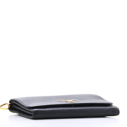 Prada Vitello Grain Wristlet Wallet Black 4 of 4