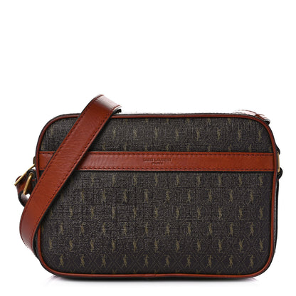 Saint Laurent Canvas Smooth Calfskin Le Monogramme Camera Bag Chestnut 1 of 11