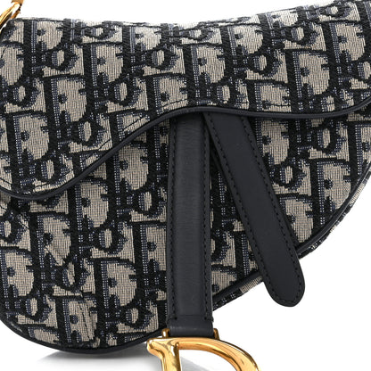 Christian Dior CHRISTIAN DIOR Oblique Mini Saddle Bag Blue 8 of 10