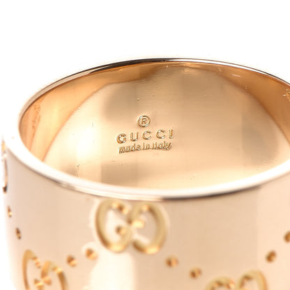 Gucci 18K Yellow Gold 9mm Icon Band Ring 54 6.5 4 of 6