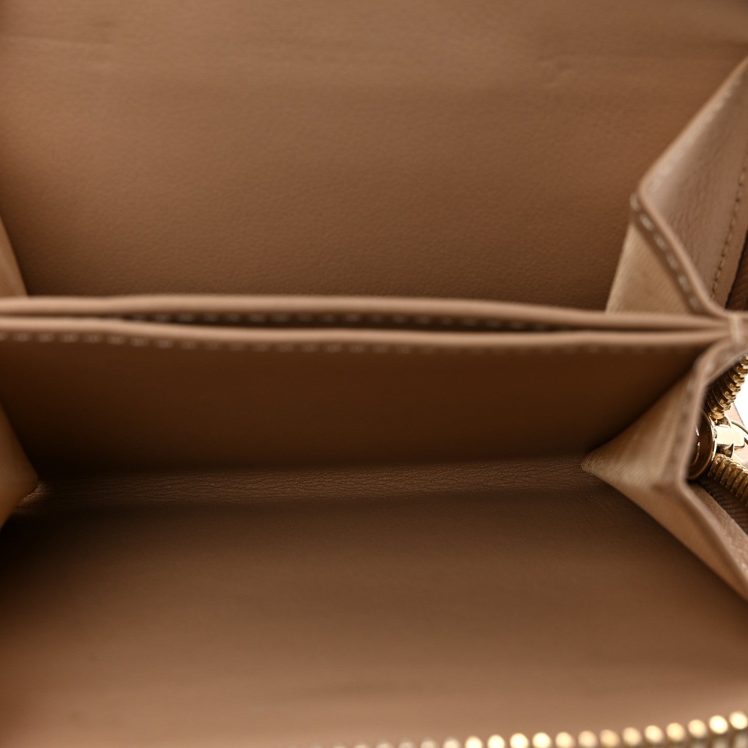 Valentino Garavani Calfskin Rockstud Compact Zip Around Wallet Camel Rose 5 of 11