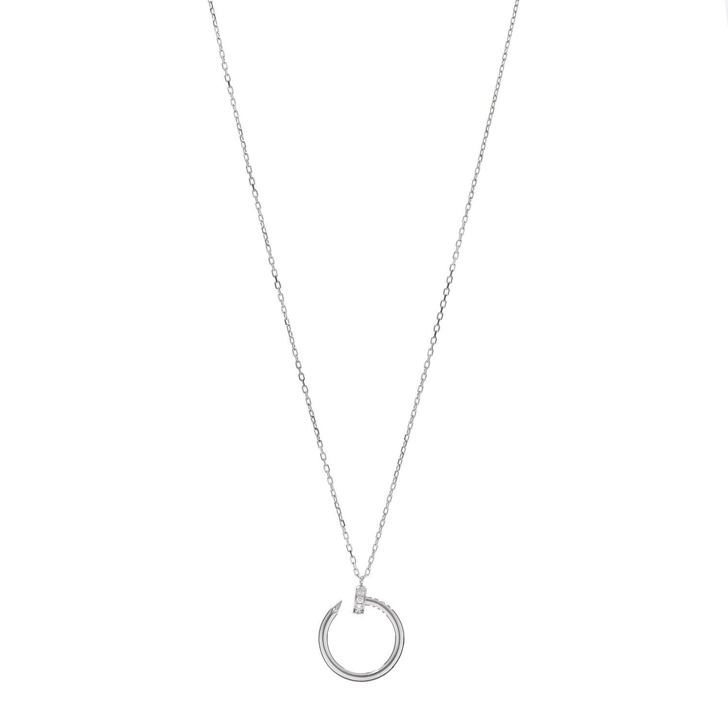 18K White Gold Diamond Juste Un Clou Necklace