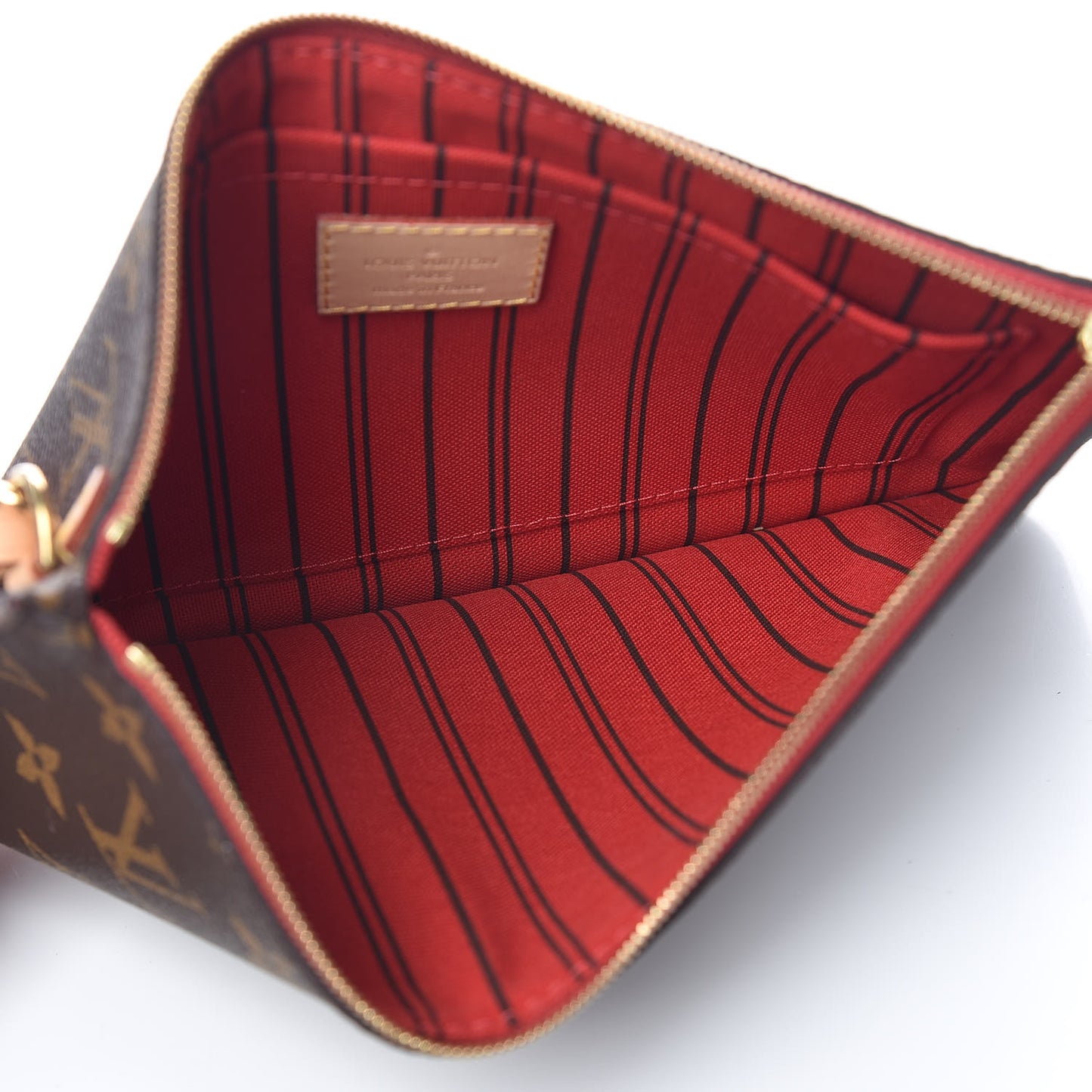Monogram Neverfull MM GM Pochette Cherry