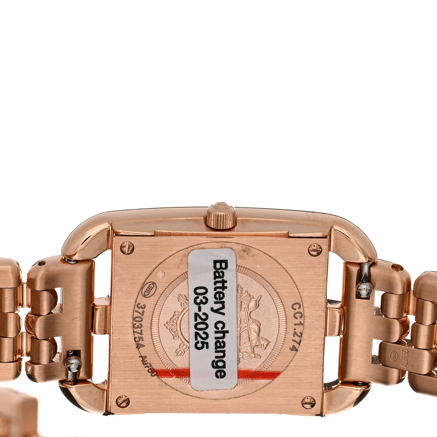 18K Rose Gold Diamond Bezel Mother of Pearl 23mm Cape Cod Quartz Watch
