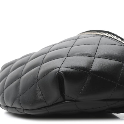Chanel Calfskin Quilted Uniform Waist Belt Bag Black 9 of 10