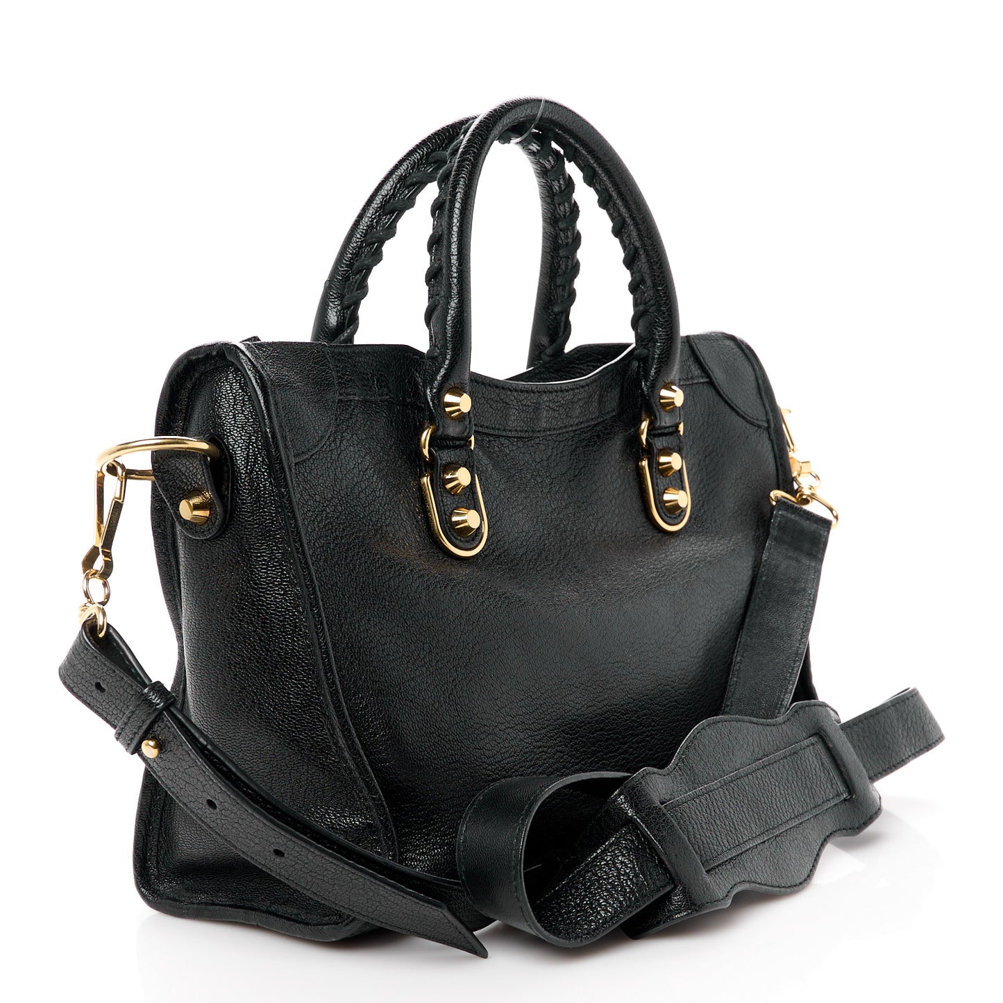 Chevre Gold Metallic Edge Hardware S City Black