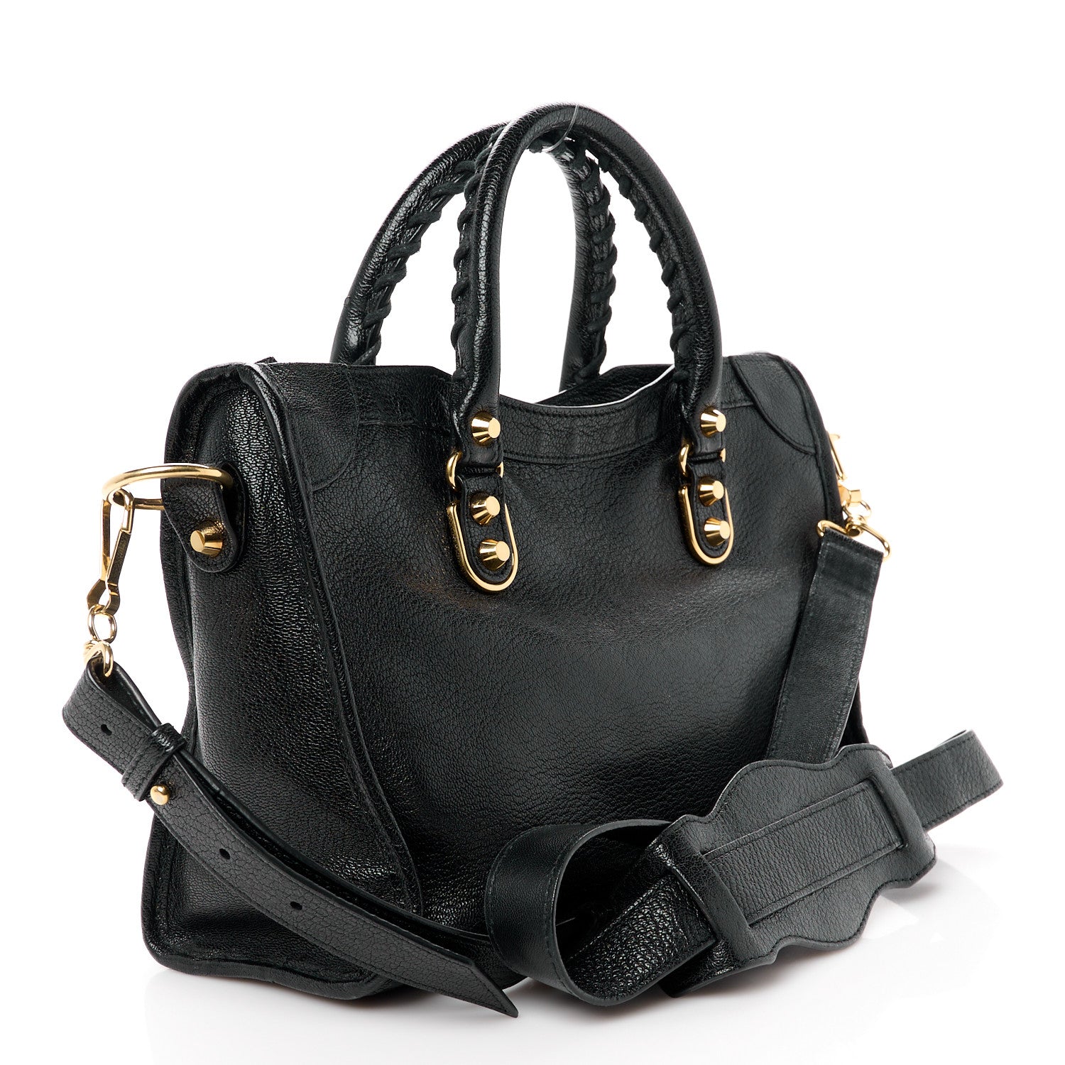 Balenciaga Chevre Gold Metallic Edge Hardware S City Black 4 of 13
