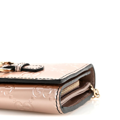 Gucci Shine Guccissima Emily Continental Chain Wallet Dark Cipria 10 of 10