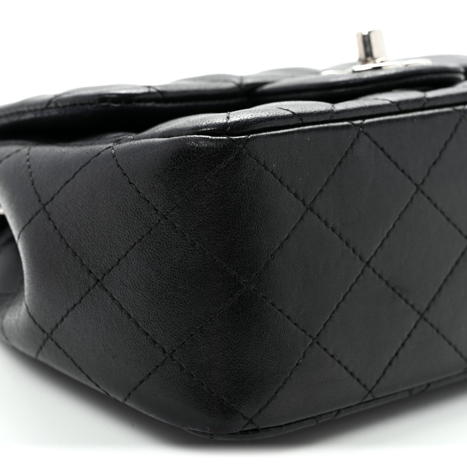 Chanel Lambskin Quilted Mini Square Flap Black 9 of 10