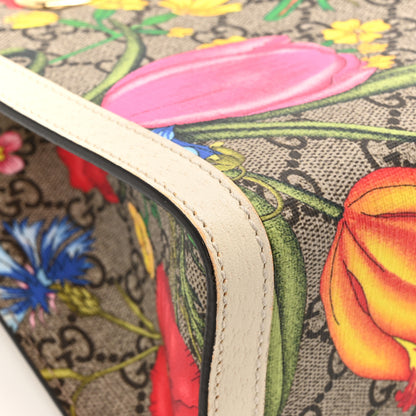 Gucci GG Supreme Monogram Flora Textured Calfskin Small Padlock Tote Beige Ebony Multicolor Mystic White 20 of 21