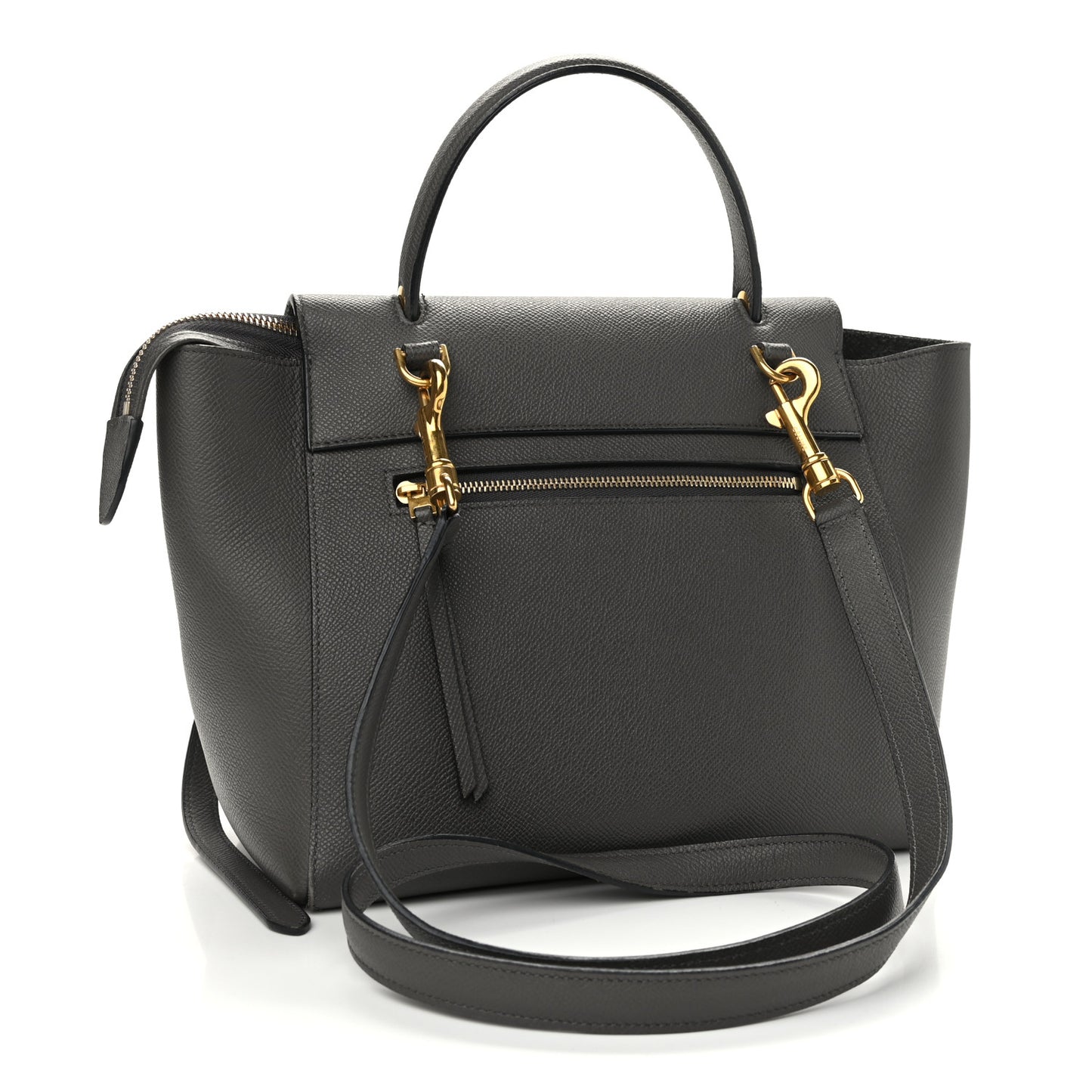 Baby Grained Calfskin Micro Belt Bag Grey