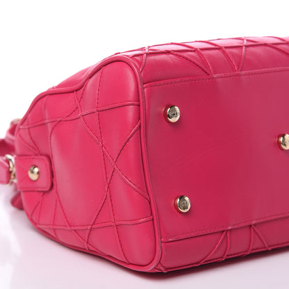 Christian Dior Lambskin Cannage Mini Granville Polochon Fuchsia 8 of 16