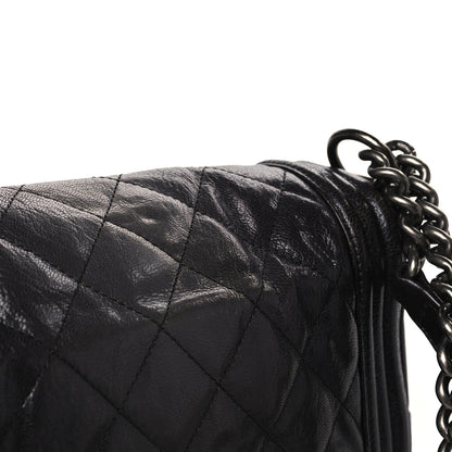 Chanel Goatskin Ombre Faded Quilted Small Boy Flap Black Grey 16 of 16
