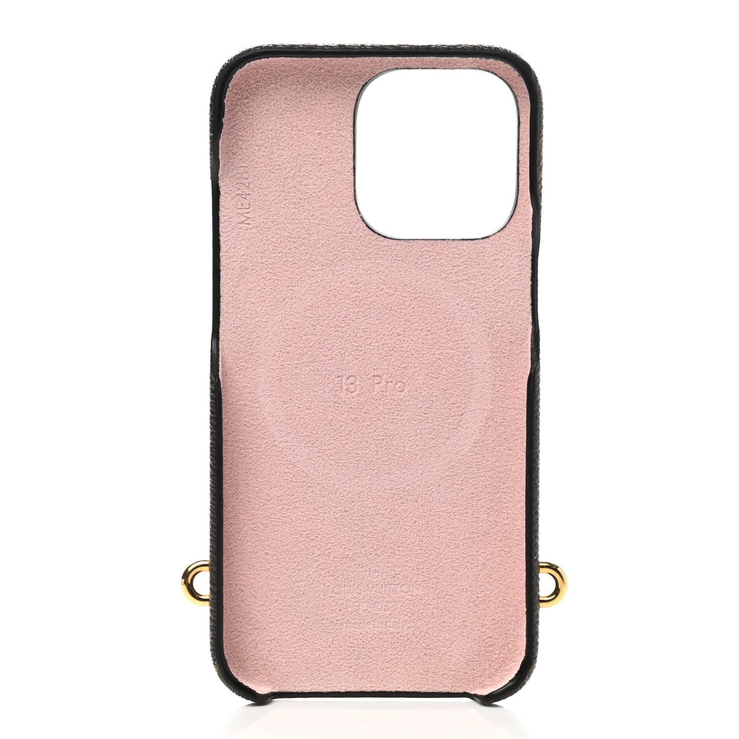 Reverse Monogram Giant iPhone 13 Pro Bumper On Strap Pink