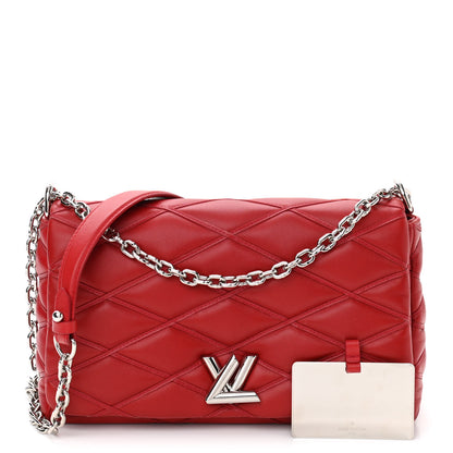 Louis Vuitton Lambskin Malletage GO-14 MM Rouge 1 of 9