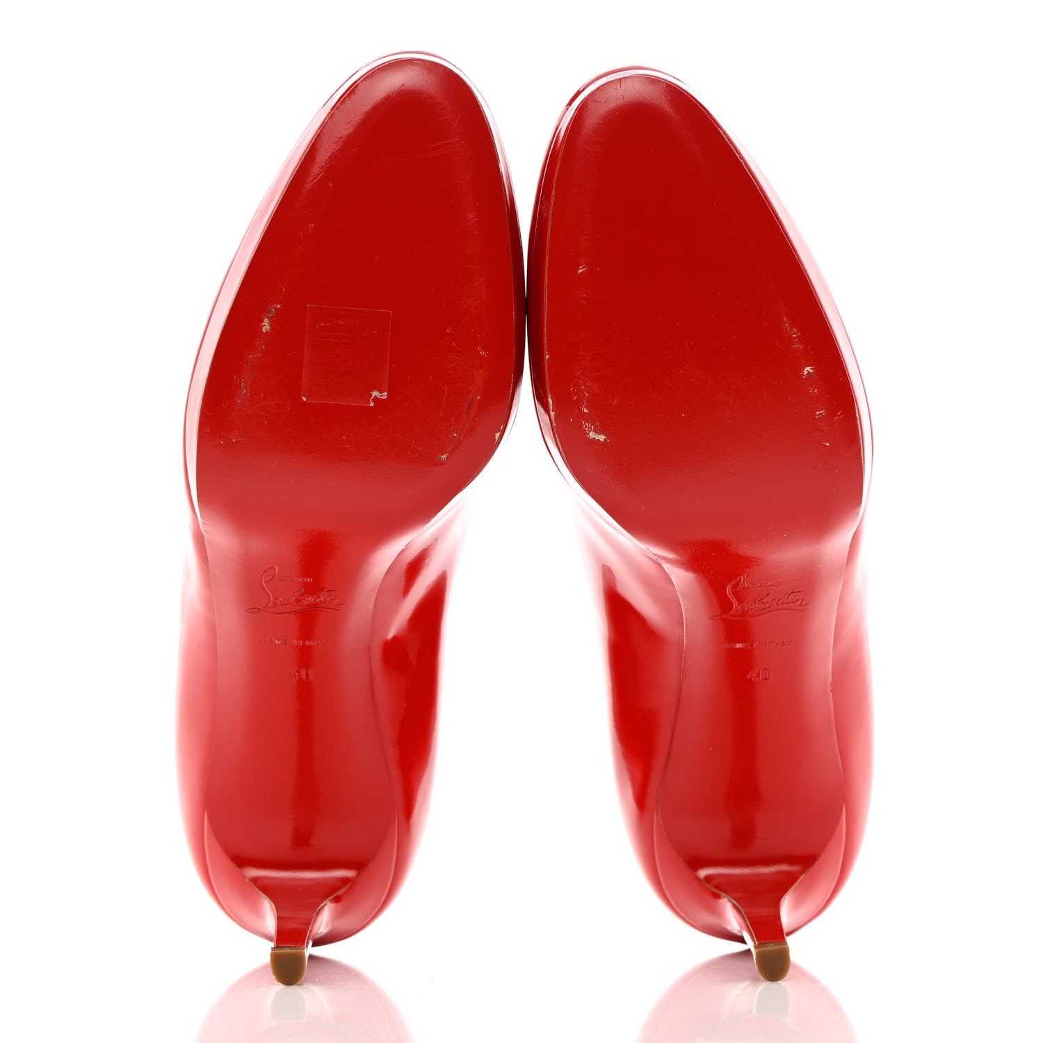 Christian Louboutin Patent New Simple 85 Pumps 40 Rouge Lipstick 5 of 10