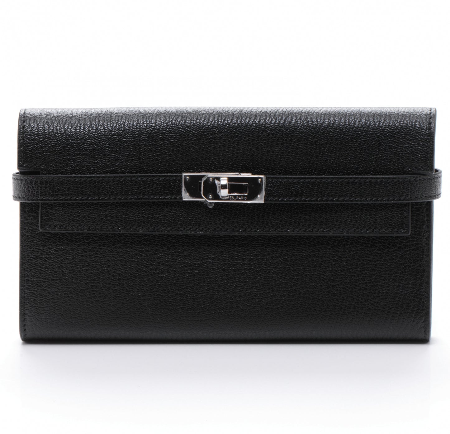 Chevre Kelly Longue Wallet Black