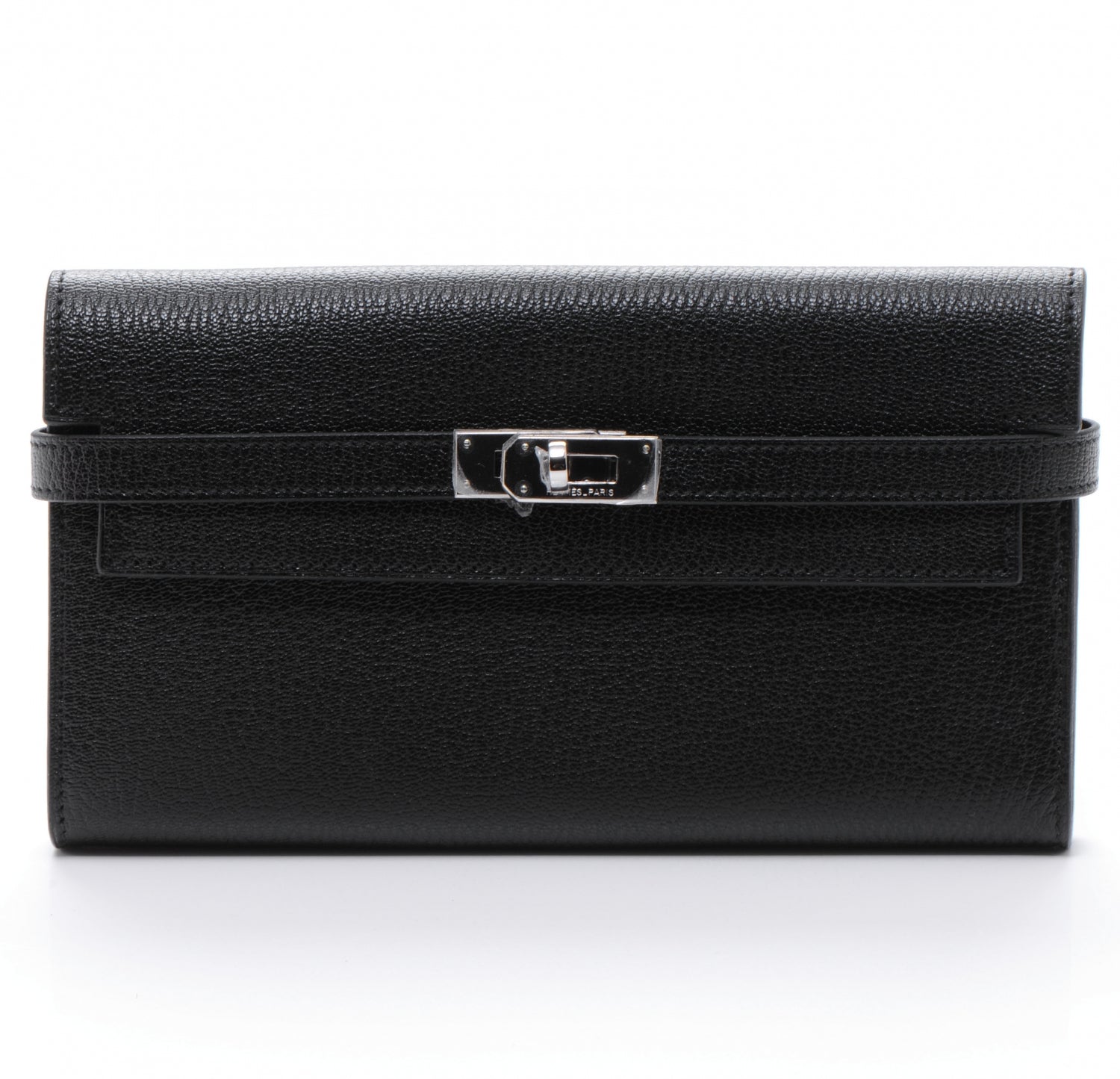 Hermes Chevre Kelly Longue Wallet Black 1 of 8
