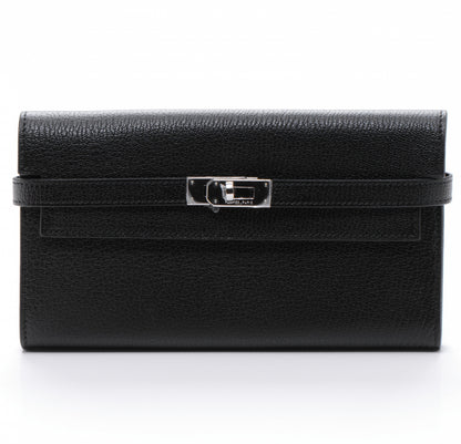Hermes Chevre Kelly Longue Wallet Black 1 of 8