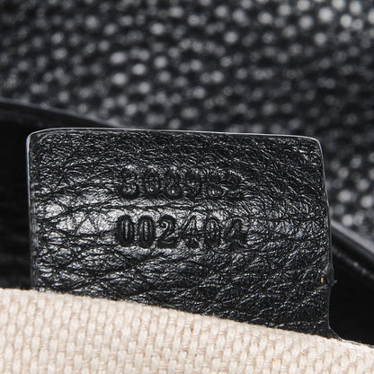 Gucci Pebbled Calfskin Medium Soho Chain Shoulder Bag Black 7 of 9