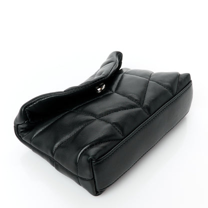 Saint Laurent Lambskin Monogram Loulou Puffer Pouch Clutch Black 4 of 8