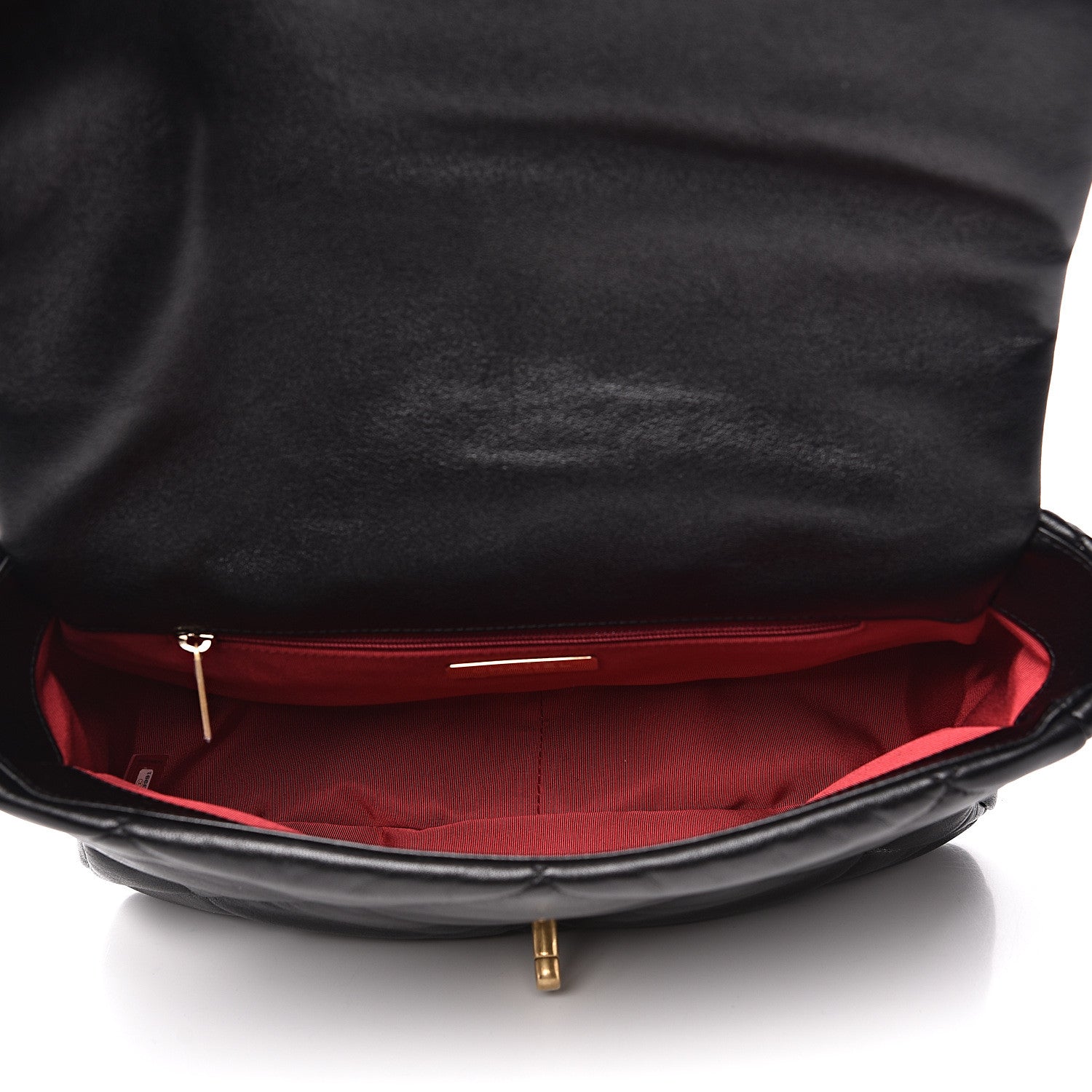 Chanel Goatskin Quilted Large 19 Flap Black 4 of 10