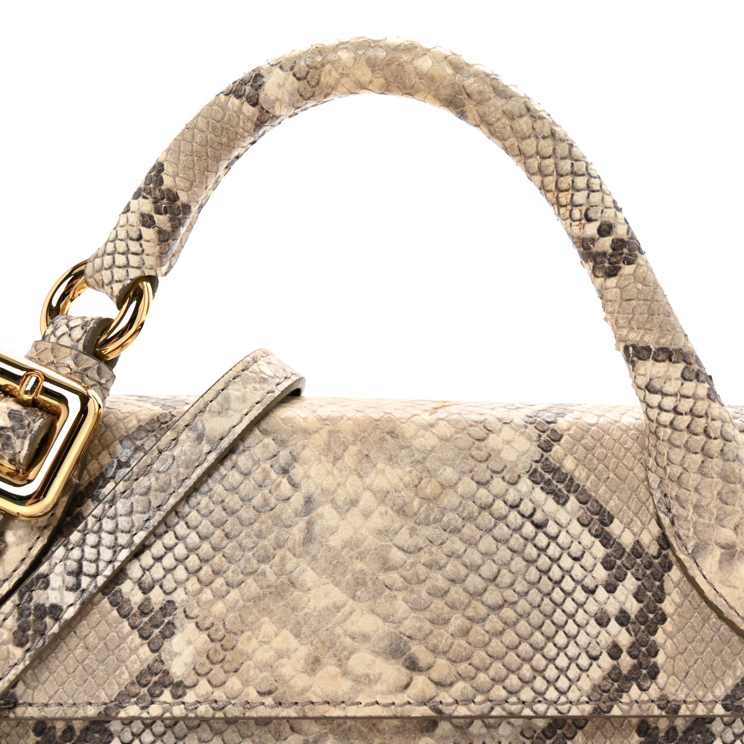 Jacquemus Snakeskin Le Chiquito Boucle Long Beige 8 of 10
