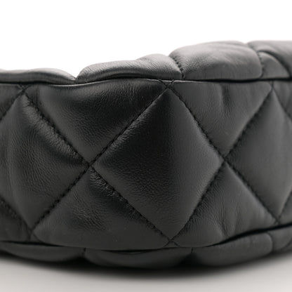 Chanel Lambskin Quilted Small Chain Hobo Black 9 of 10