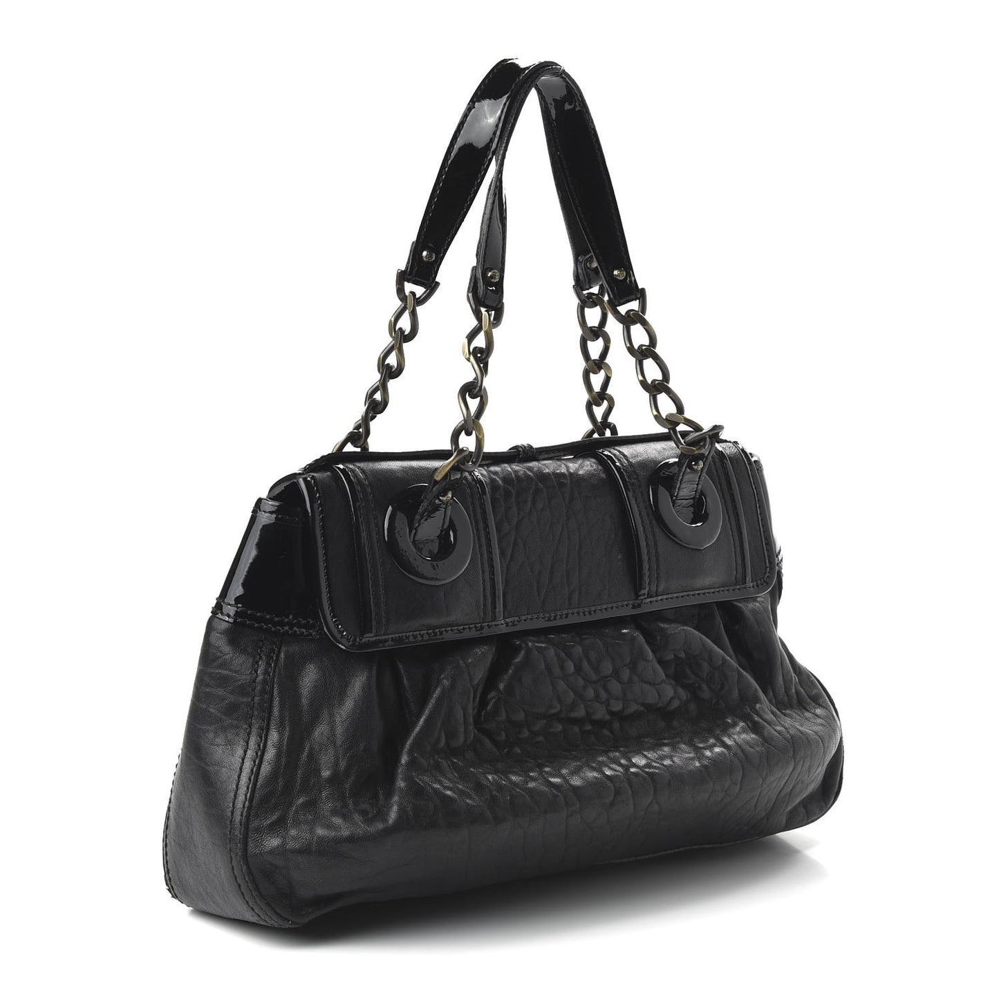 Nappa Patent B Bag Black