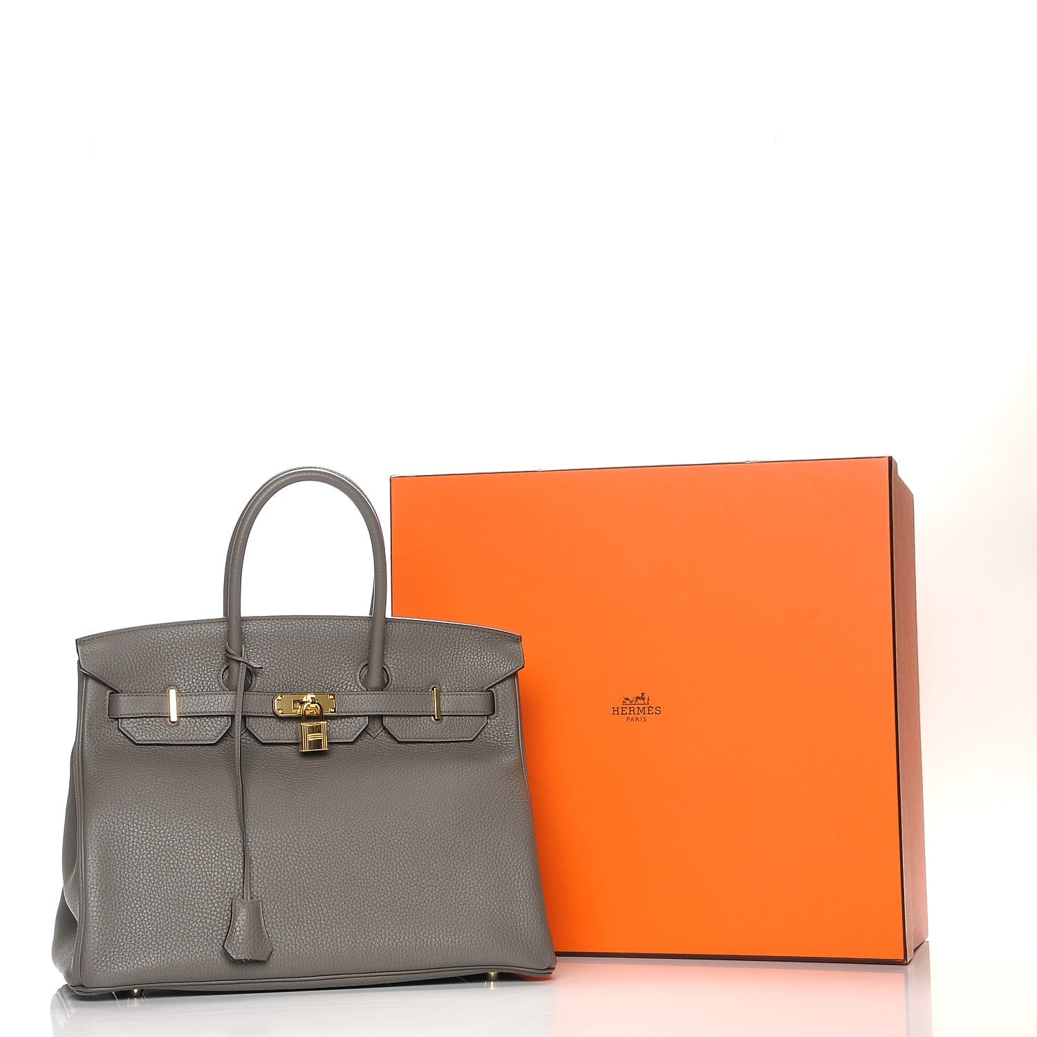 Hermes Togo Birkin 35 Etain 21 of 28