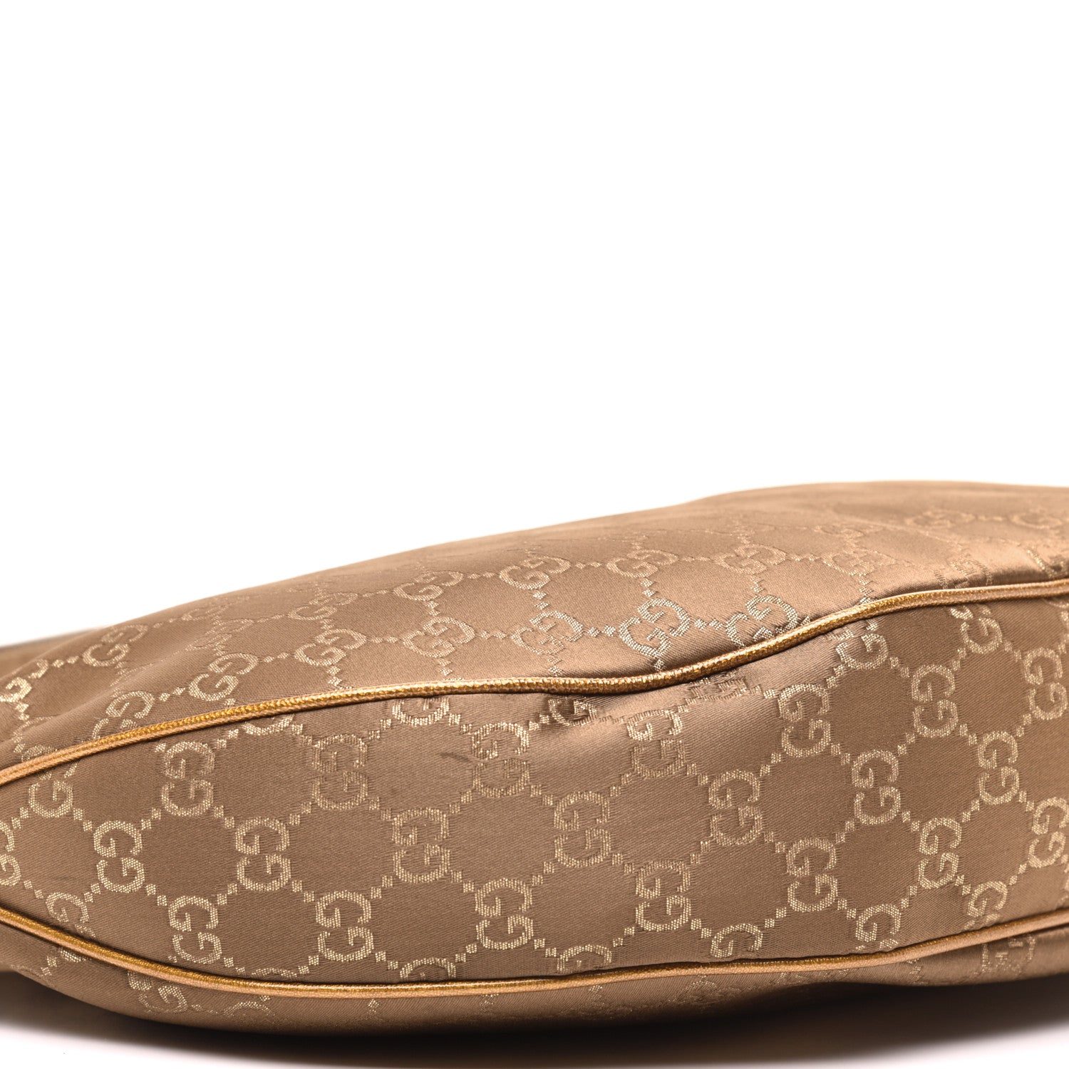 Gucci Satin Monogram Half Moon Hobo Bronze 8 of 9