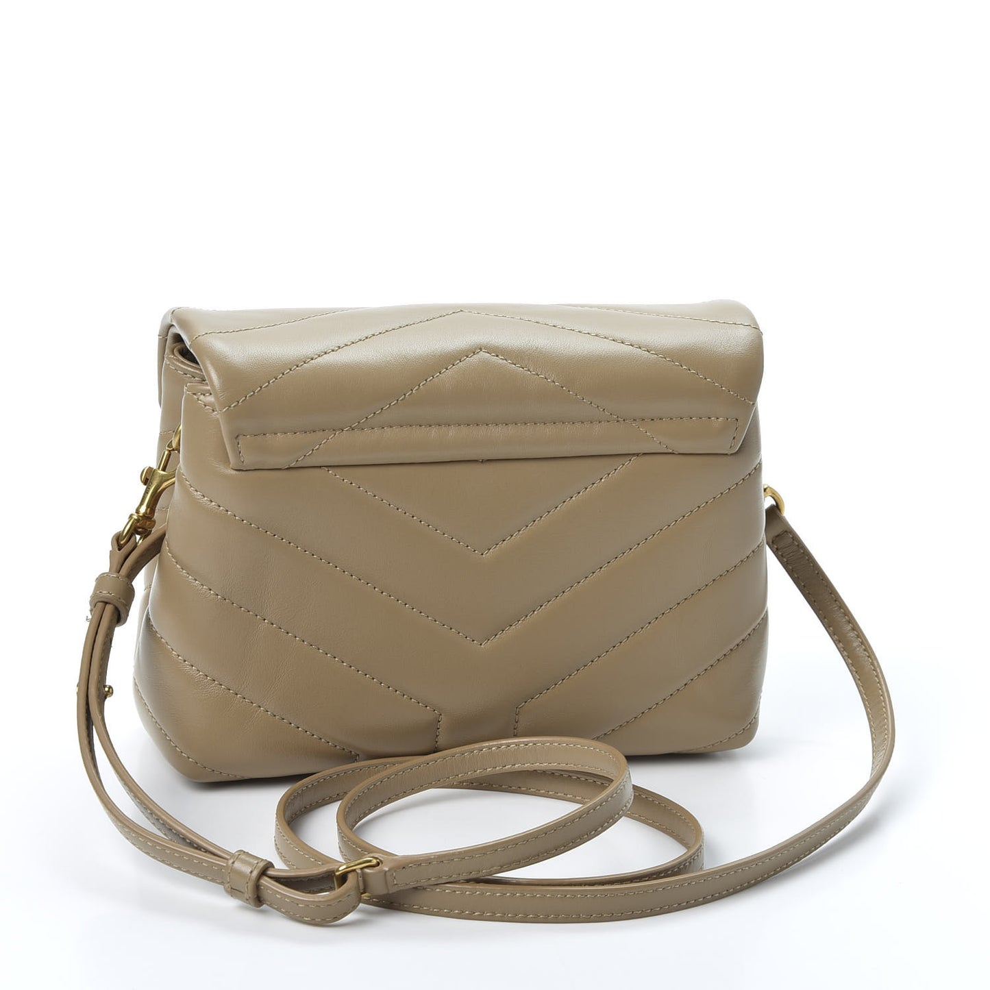 Calfskin Y Quilted Monogram Toy Loulou Crossbody Bag Dark Beige